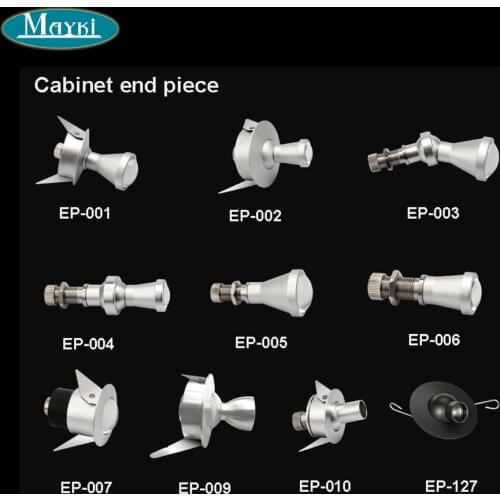 Maykit Fiber Optic Cabinet End Fixture For Show Protect With No Uv Light, Crystal And Stainless Steel Cover, 5pcs/Bag