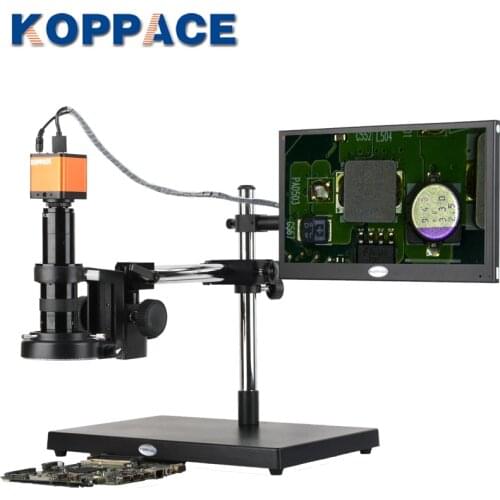 KOPPACE 17X-108X Microscope 16MP HDMI 13.3 Inch Display Screen Industry Microscope Mobile Phone Repair Electron Microscope