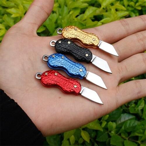 Outdoor Portable Mini Peanut Key Knife Utility Keychain Pocket Tool Paper Wood Cutter Letter Opener School Office Stationery