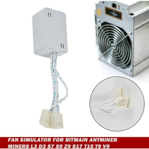 New FAN SIMULATOR with dual plugs for Bitmain Antminer Miners L3 D3 S7 S9 Z9 S17 T15 T9 V9 for all Antminers with PWM 4-pin Fans