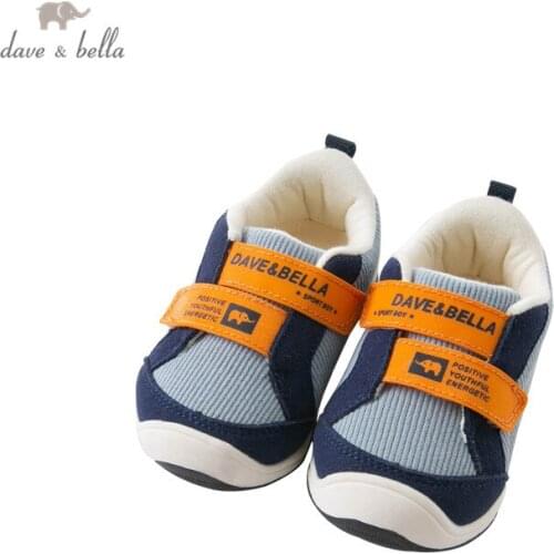 DB15536 Dave Bella autumn baby boys fashion letter patchwrok shoes new born boy casual shoes