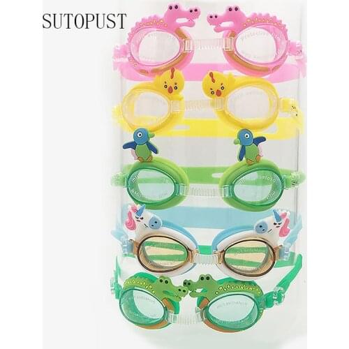 Cartoon Animal Swimming Goggles Child Gift Unicorn Decor Boy Girl Pool Party Sports Glasses Anti Fog Anti UV Kids Soft Silicone