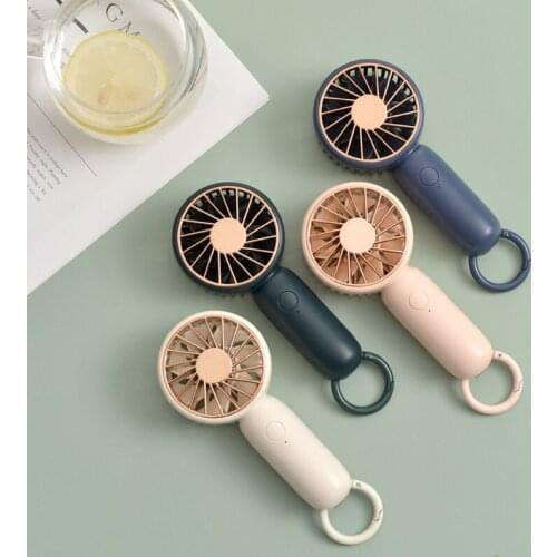 YAM 1PC Portable Fan Mini Handheld Air Cooler Carabiner USB Charging Small Personal Cooling Tools for Home Office Outdoor Travel