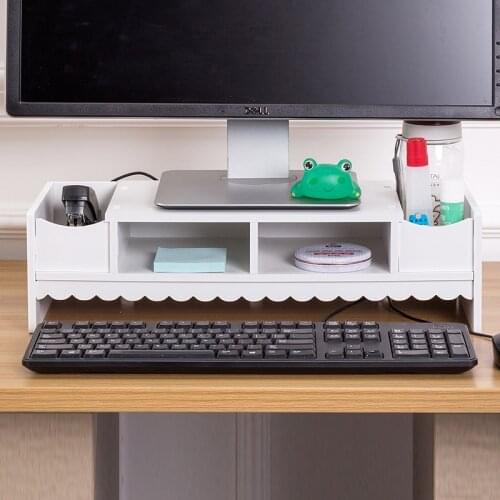 Pink Display Elevated Office Desktop Receiving Box Rack Computer Bracket Wave decoration