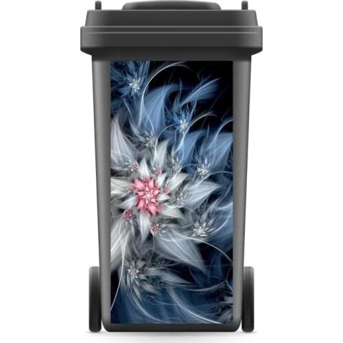 DIY Creative Abstract Flower Rubbish Bin Sticker Wallpaper mural Wall Print Decal Removable Photo self adhesive Gift