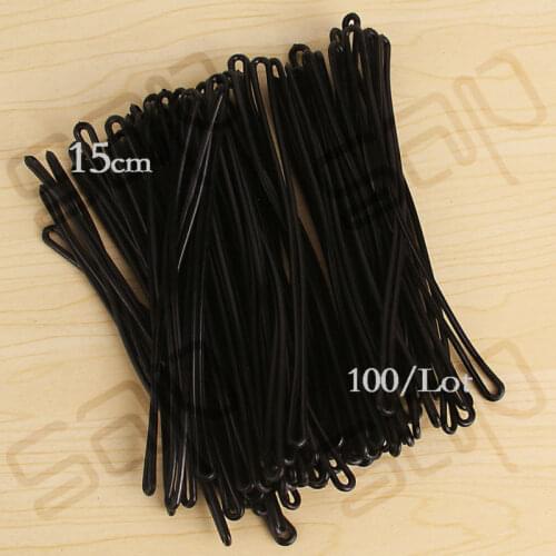 SAP travel tag 6" black LUGGAGE TAG PLASTIC WORM LOOPS for travel tag 100pcs