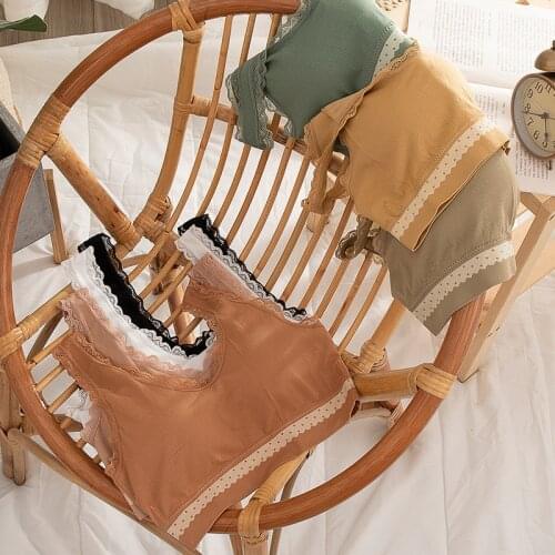 Sexy Lace Bralette Tube Tops Bandeau Summer Women Lace Bra Tanks Crop Tops Bandeau Girl Underwear Solid Color Camisole Hot Sale