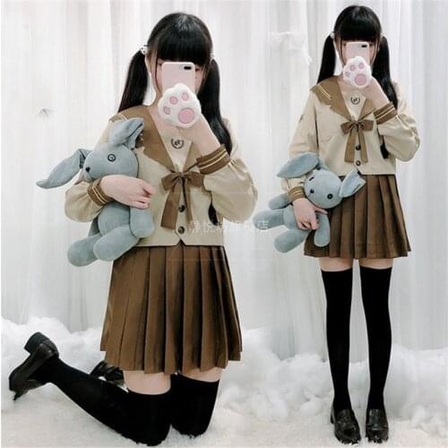 School Uniforms Girls Long Sleeve Sexy Collage Student Sailor Party Cosplay Costume Japanese Jk Uniform Pleated Skirts