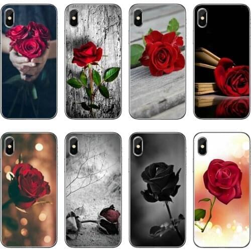 Flower Red Rose Silicone Phone Case For Xiaomi Mi 11 Note 10 10T 9 9T 8 Pro A2 Lite A3 A1 Poco F1 F2 M3 X3 NFC