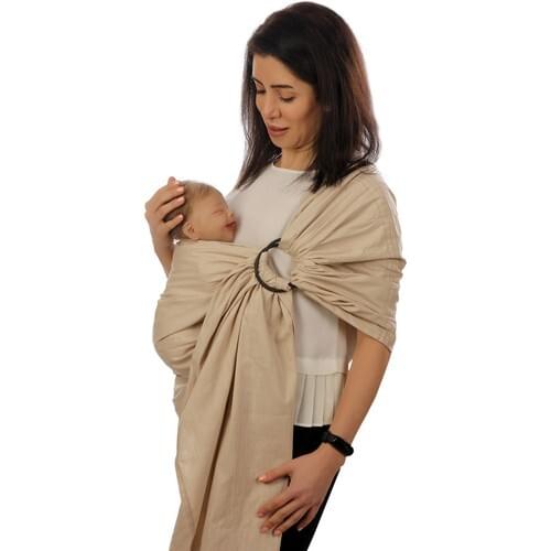 Egg Baby Aluminum Ring Sling Linen Fabric Ring Sling