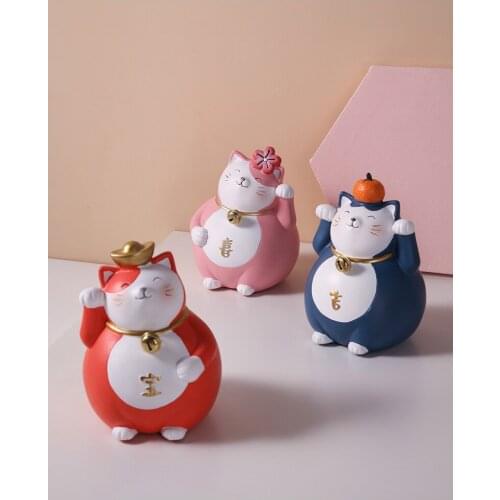 Fortune Cat Ornaments New Store Opening Fortune Cat Living Room TV Cabinet Decorations Housewarming Gifts