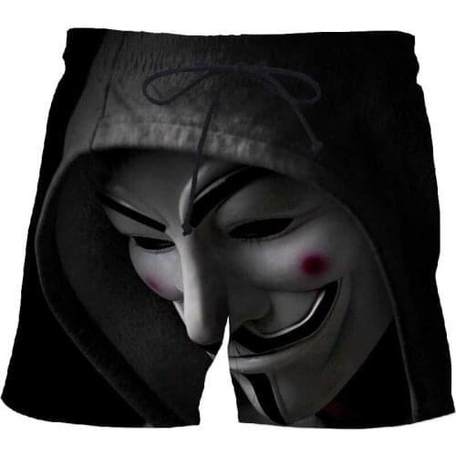 3D printed beach pants Hip Hop Street Sports Fitness Pants Fashion funny stretch waist beach pants Graphic men shorts Selling