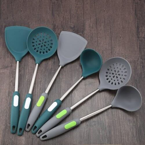 High Quality 3pcs Silicone Cooking Utensils Set Kitchen Cooking Cookware Set Non-stick High Temperature Resistant Kitchenware