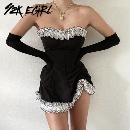 Y2K EGIRL Off-the-shoulder Summer Dresses