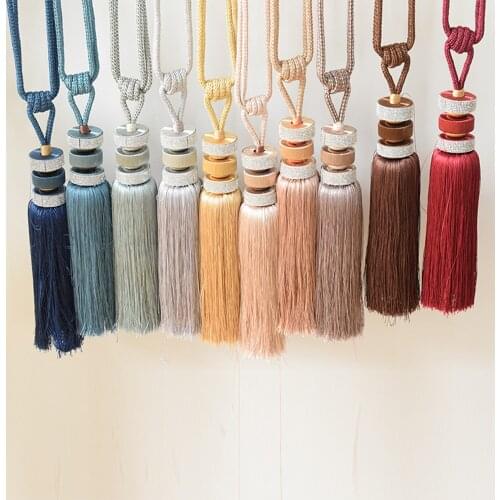 Curtain Tassel Tieback for Windows Accessories 11 Colors Available 1 Pair