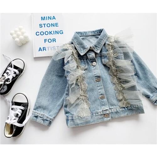 Winter Baby Girl Denim Jacket Toddler Girl Baby Outerwear Denim Jacket Kids Girl Parka Children 2-8Year