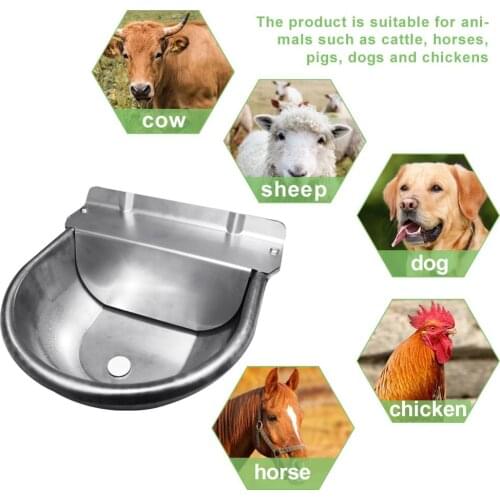 1pcs Stainless Steel Cattle Drinking Water Bowl Dog Drinker Bowl Automatic Waterer Outlet Float Bowl sheep horse Farm Tools