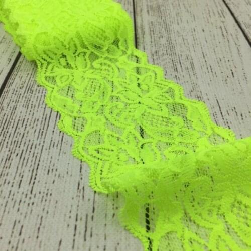 10yards/color/pack 3 inch wide Tulle Lace Trim Lace Ribbon for Ornaments Elastic Lace Stretch for Baby Girls Hair Accessories