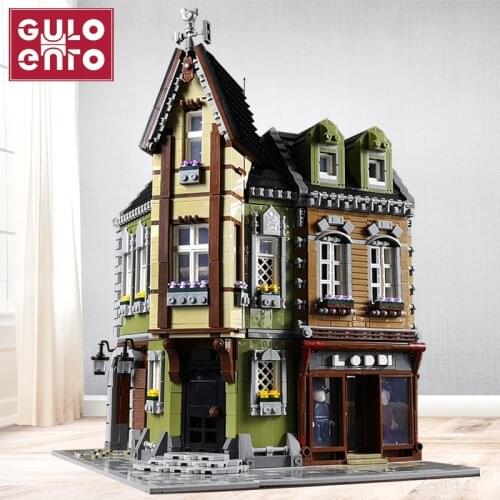 Children Toys 3474PCS Creative The Corner Mall City Streetview Building Blocks Girls Friends Market Shop Bricks Gifts For Kids