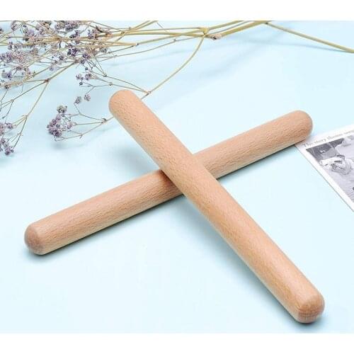 8 Pairs Classical Wood Claves Musical Percussion Instrument Natural Hardwood Rhythm Sticks Percussion Rhythm Sticks Children Mus