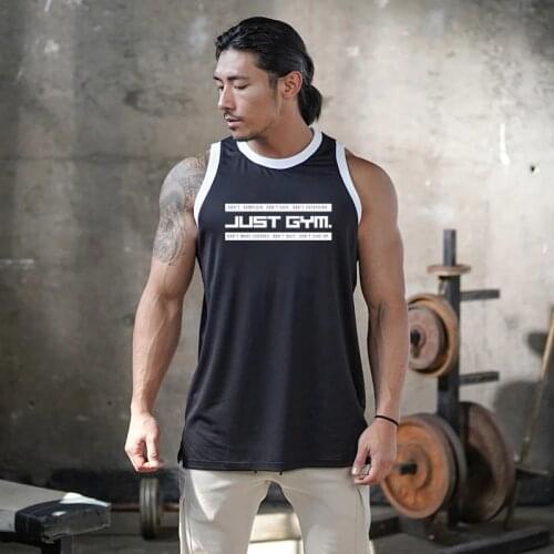 Brand Just Gym Clothing Fitness Mens Tank Top Mesh Breathable Bodybuilding Stringer Tanktop Muscle Singlet Sport Sleeveless Vest