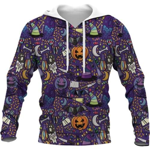 CLOOCL Halloween Pumpkin Party Little Devil Hoodies 3D Printed Long Sleeve Hoodies Men Women Harajuku Autumn Pullover Coat