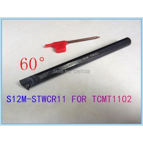 CNC lathe inner hole turning tool rod 60 Degree S12M STWCR11 Shank Diameter 12mm Length 150mm Internal turning tool