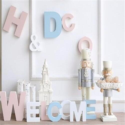 Diy Freestanding thick 15MM Wood Wooden Letters White Alphabet Wedding Birthday Party Home Decorations Personalised Name Design