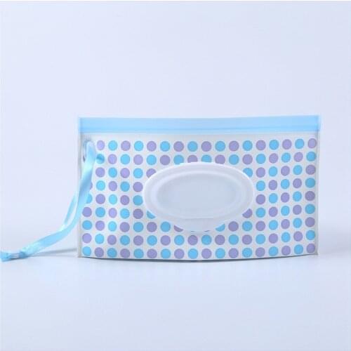 Baby Portable Travel EVA Wet Wipe Box Container Clamshell Window Package Bag Kitchen Storage Tissue Boxes Clamshell Snap Strap