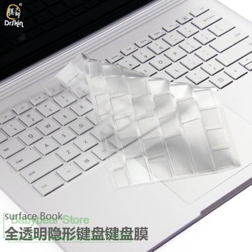 For Microsoft Surface book 2 15 15.6'' Pro 3 4 Pro3 Pro4 12.3'' 13.5'' Clear Ulrta Slim US Layout TPU Keyboard Cover Skin