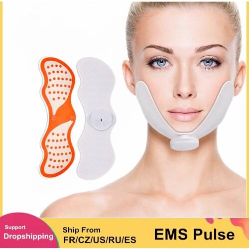 EMS Slimming Face Lifting Jaw Exerciser TENS Electrotherapy Electronic Pulse Massager Reduce Double Chin V Face 10 Levels