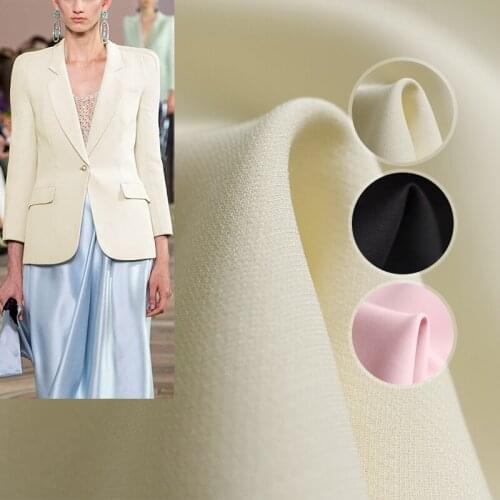 Red Raspberry 55momme Pink Silk Wool Fabrics Garment Materials Women Suits Coat Jacket Sewing Cloth Tailor Freeshipping