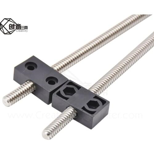 Creativity 1PCS 3d printer nut T openbuilds type anti-backlash nut block T8 screw 8mm screw lead 2mm 8mm