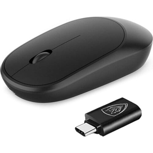 2021 New Portable Simple Wireless Black Mouse Ergonomic Optical Design1600 Rechargeable