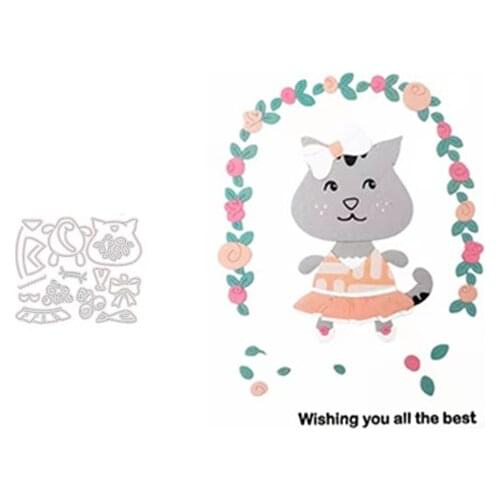 ZY 2021 New Arrival Presell cat Clear Stamps And Dies for DIY Scrapbooking/photo album Decorative Embossing DIY Paper Cards