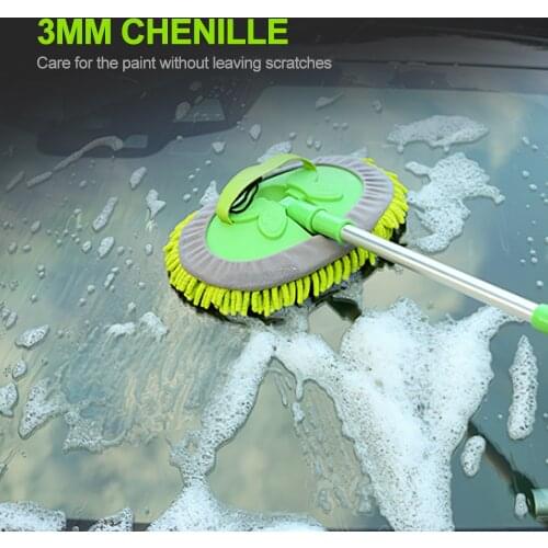 Upgrade Three section telescopic car washing mop Super absorbent Car Cleaning Car brushes Mop Window Wash Tool Auto Accessories