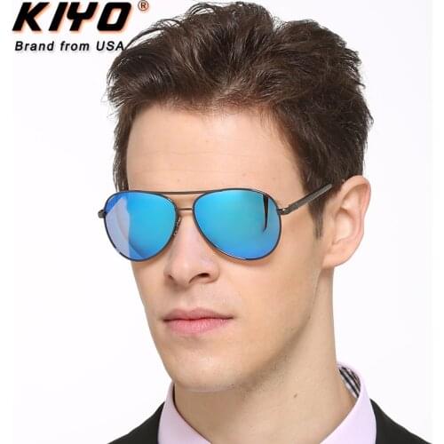 KIYO Brand 2020 New Women Men Oval Polarized Sunglasses Classic Sun Glasses Aluminum and Magnesium UV400 Driving Eyewear D2150