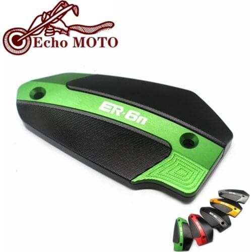 For KAWASAKI NINJA ER-6N ER6N ER 6N Motorcycle CNC Front Fluid Reservoir Cover Cylinder Reservoir Brake Cap
