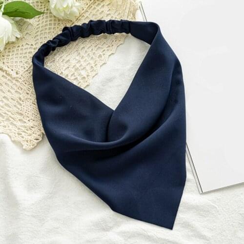 Solid Color Macaron Color Headband Women Triangle Hair Scarf Elastic Hair Band DIY Turban Bandana Headwrap For Hair Accessories