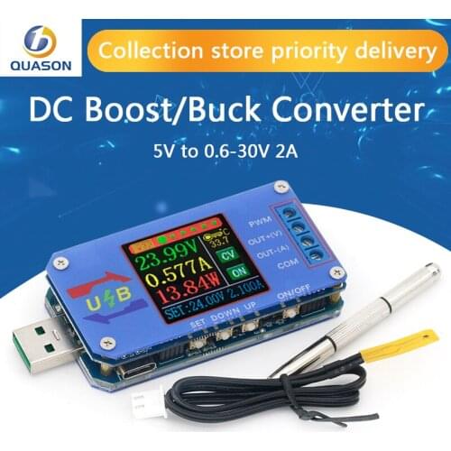 DC DC Boost/Buck Converter CC CV Power Module 5V TO 0.6-30V 2A Adjustable Regulated power supply Voltage Current capacity Meter