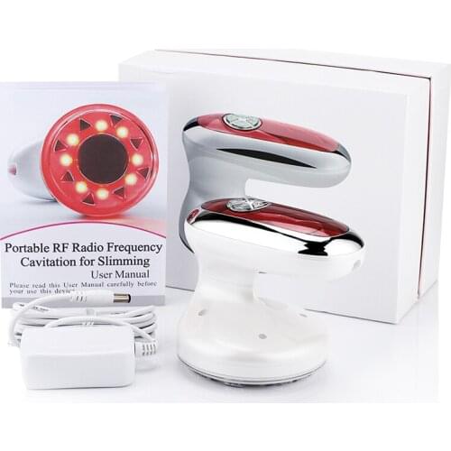 RF LED Ultrasonic Body Slimming Massager Lose Weight Machine Waist Legs Abdomen Handle Held Radio Frequency Roller Instrument