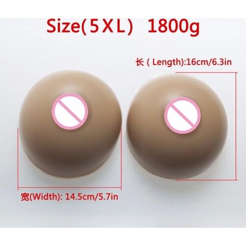 1800g F cup Hot sale Round shape silicone breast forms drag queen shemale fake boobs crossdresser false breasts