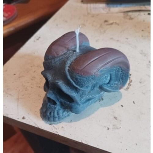 3 Shofar Rose Skull Silicone Candle Mold for Handmade Desktop Decoration Gypsum Epoxy Resin Aromatherapy Candle Silicone Mould