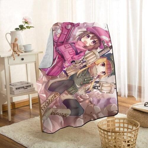 Sword Art Online Alternative Gun Gale Blankets Soft Blanket Throw On Home/Sofa/Bedding Portable Adult Travel Cover Blanket 0629