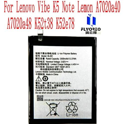 100% Brand new High Quality 3500mAh BL261 Battery For Lenovo Vibe K5 Note Lemon A7020a40 A7020a48 K52t38 K52e78 Mobile Phone