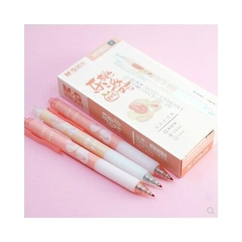 12 PCS M&G chenguang student stationery peach party 0.5mm fresh pen gel pen