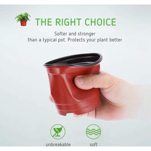 150Pcs 4.72 Inch Plastic Flower Seedlings Nursery Supplies Planter Pots Containers Seed Starting Pots Planting Pots