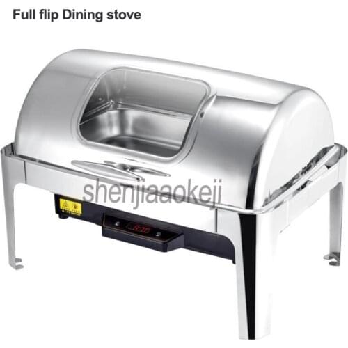 350W Stainless steel hotel visible full flip Buffy furnace 110v/220v Electric heating Buffet equipment Commercial buffet stove