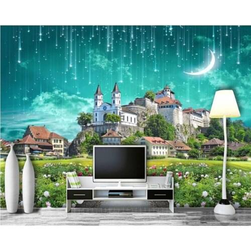 Papel de parede Dream Castle Meteor Shower 3D wallpaper,living room sofa TV wall kids'room bar wall papers home decor murals