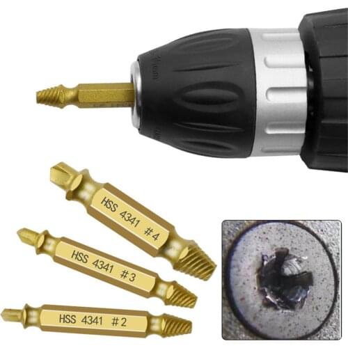 5pcs Damaged Screw Extractor Drill Bit Set Easily Take Out Broken Screw Bolt Remover Stripped Screws Extractor Demolition Tools